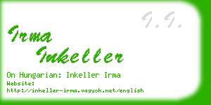 irma inkeller business card